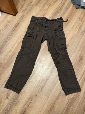 GAP Wide Leg Cargo Pants - Dark Brown